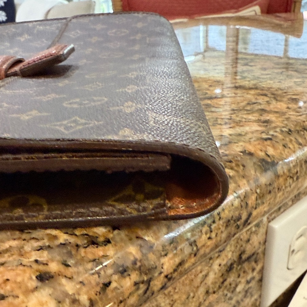 LV authentic monogram minister briefcase pre-date code interior pocket & divider - Picture 9 of 11